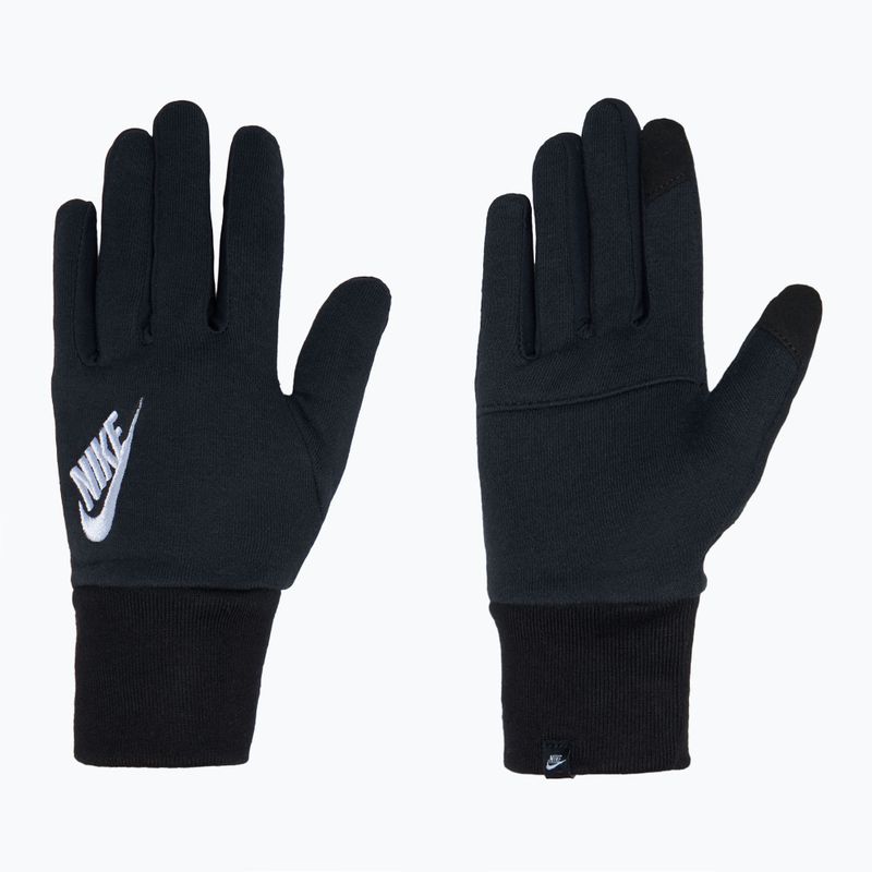 Guanti da corsa Nike Club Fleece da donna, bianco/nero 2