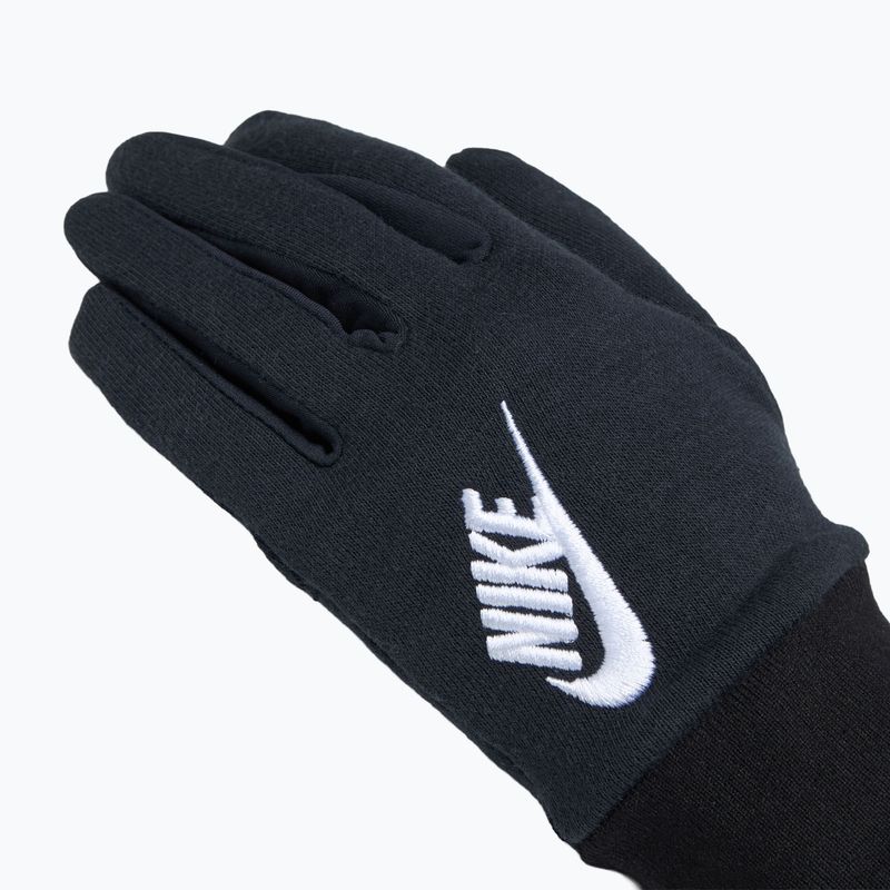 Guanti da corsa Nike Club Fleece da donna, bianco/nero 4