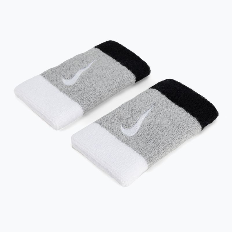 Polsini Nike Swoosh Doublewide 2 pezzi lt smoke grey/nero/bianco