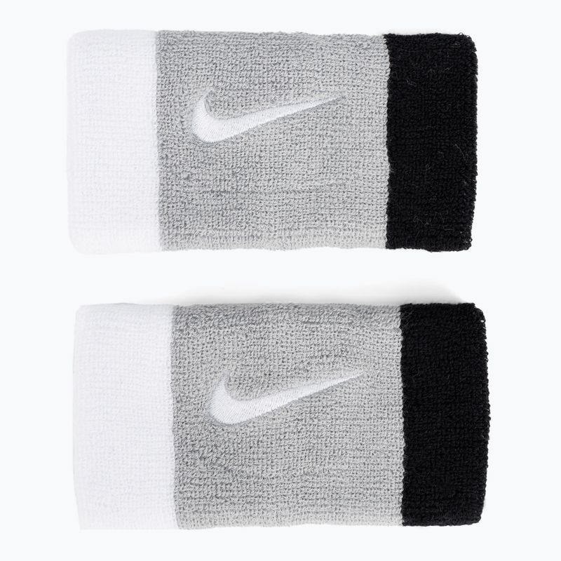 Polsini Nike Swoosh Doublewide 2 pezzi lt smoke grey/nero/bianco 2