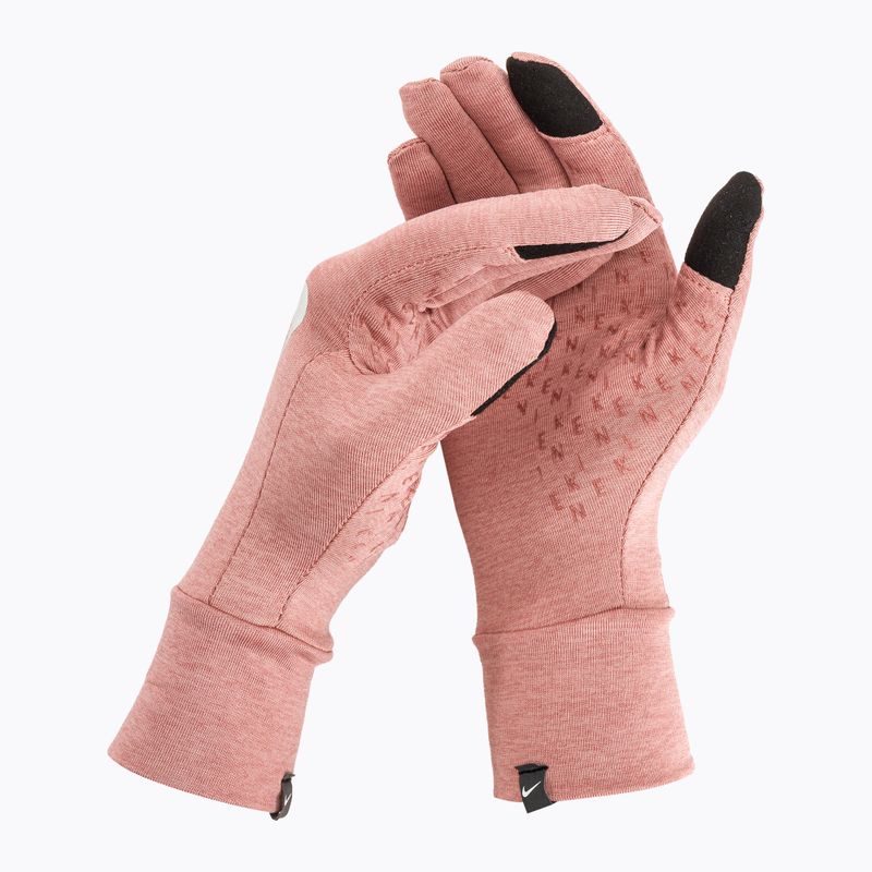 Guanti da corsa da donna Nike Fleece RG rosso stardust/rosso stardust/argento