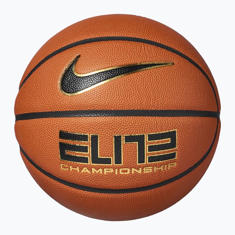 Nike Elite Championship 8P 2.0 sgonfio campo ambra / nero / oro metallico / nero basket dimensioni 6 4
