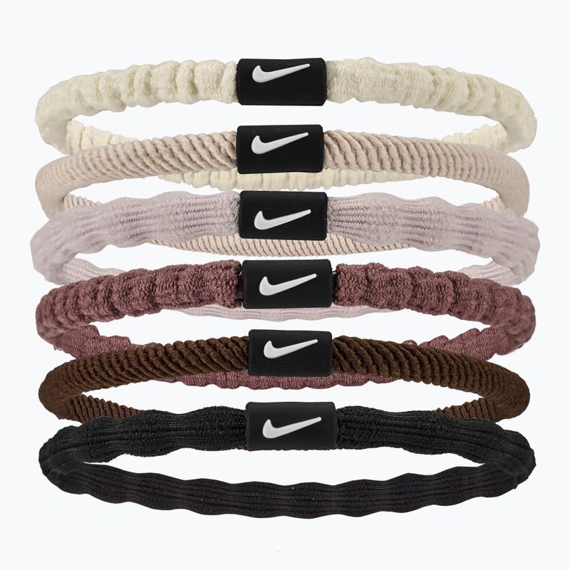 Nike Flex Hair Tie elastici 6 pezzi sail/lt orewood brn/white