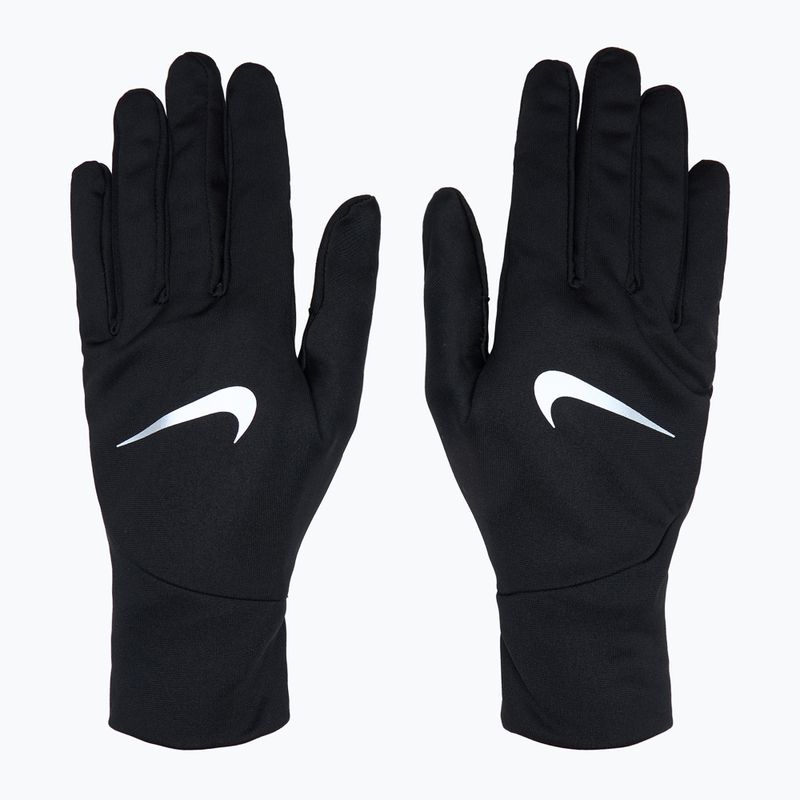Guanti da corsa Nike Pacer Lightweight RG da uomo, nero/nero/argento 2