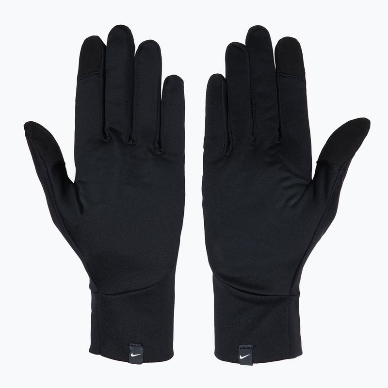 Guanti da corsa Nike Pacer Lightweight RG da uomo, nero/nero/argento 3