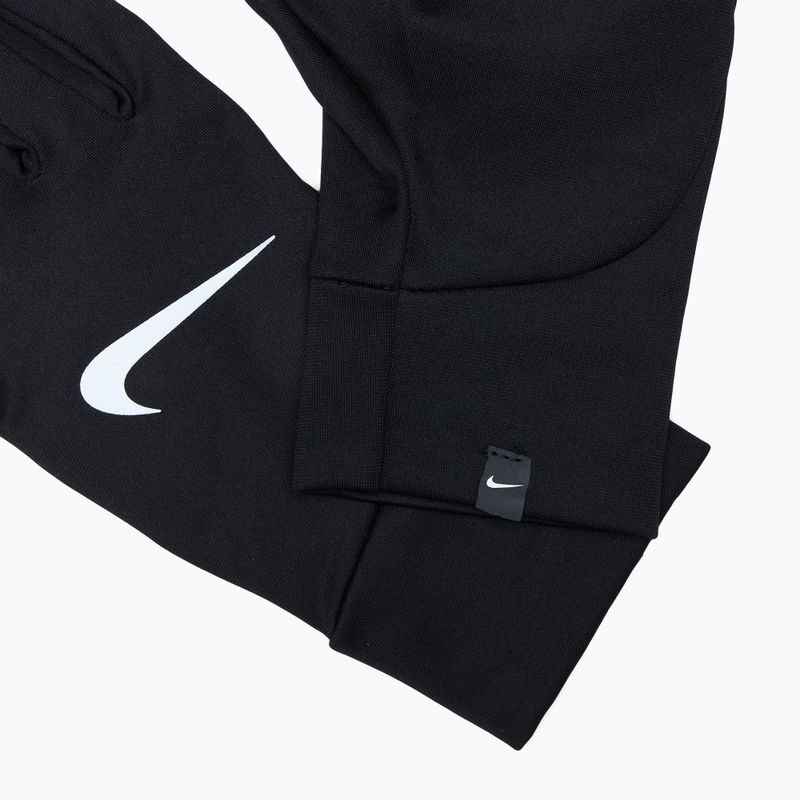 Guanti da corsa Nike Pacer Lightweight RG da uomo, nero/nero/argento 5
