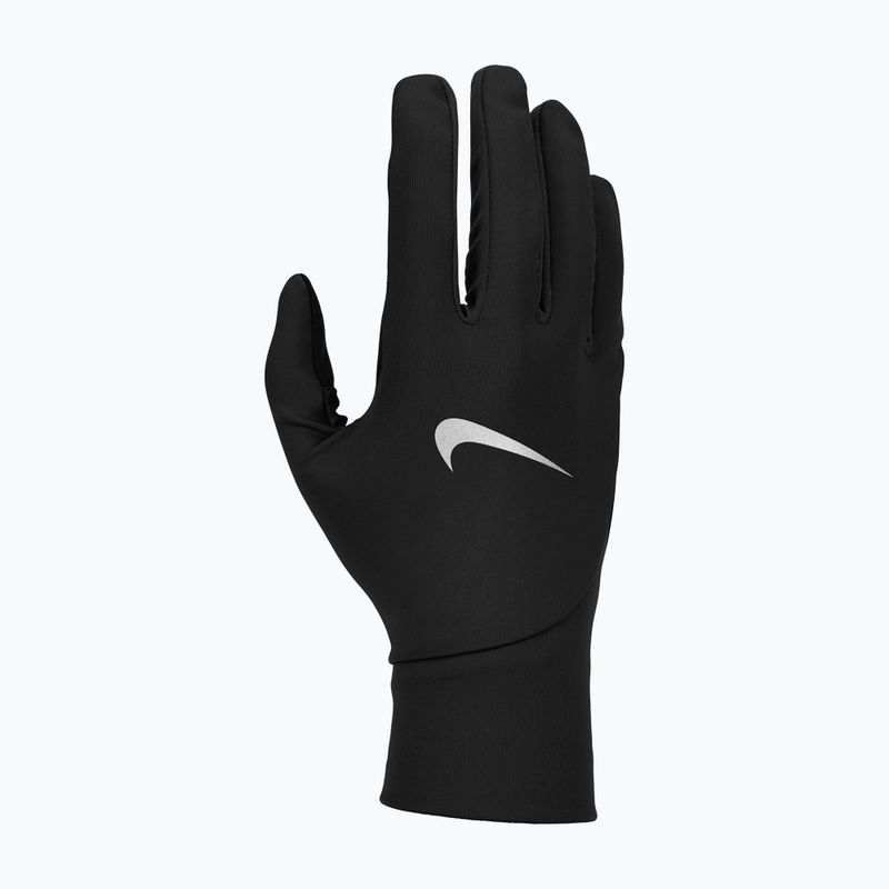 Guanti da corsa Nike Pacer Lightweight RG da uomo, nero/nero/argento