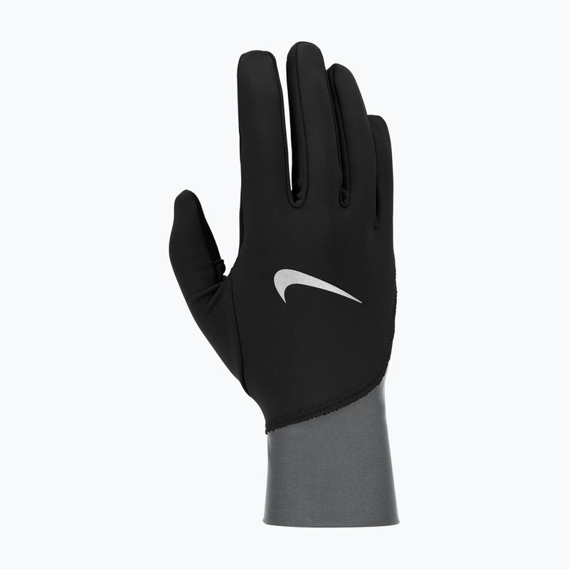 Guanti da corsa Nike Pacer Midweight RG da uomo nero/grigio fumo/argento 6