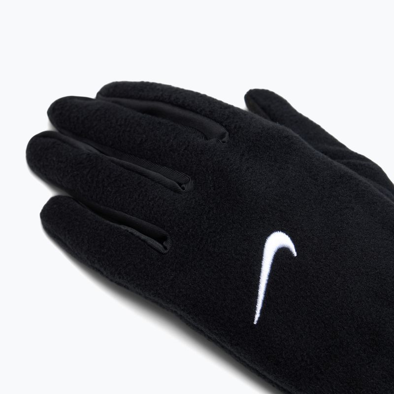 Guanti da corsa Nike One Therma-Fit Fleece donna nero/bianco 4