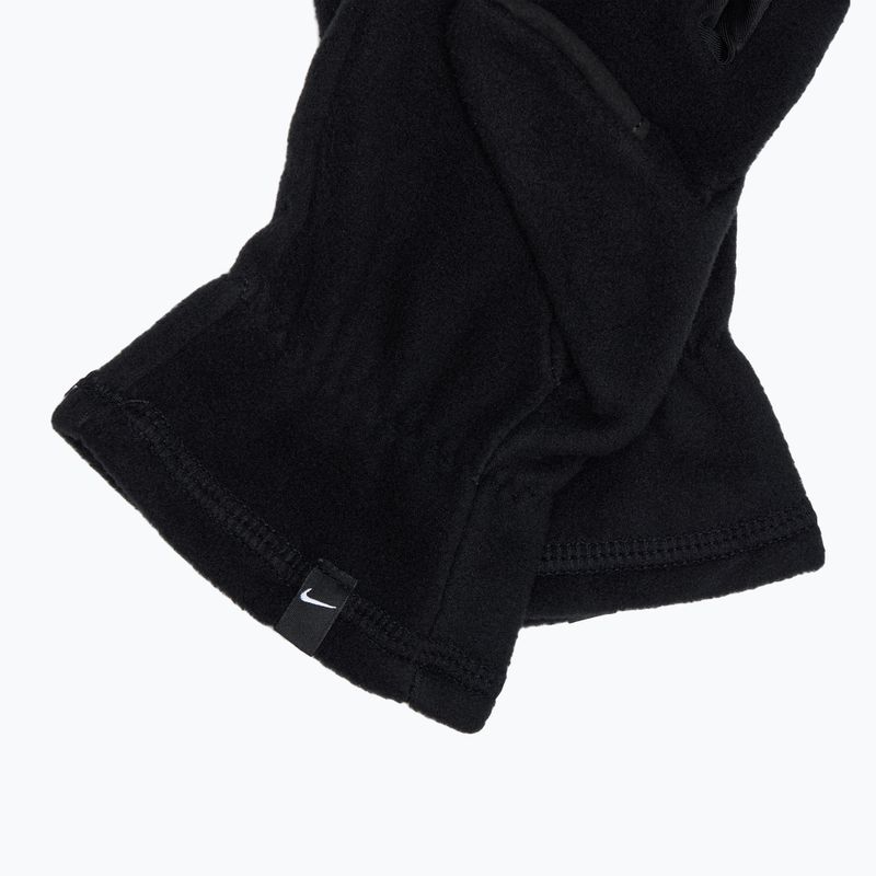Guanti da corsa Nike One Therma-Fit Fleece donna nero/bianco 5