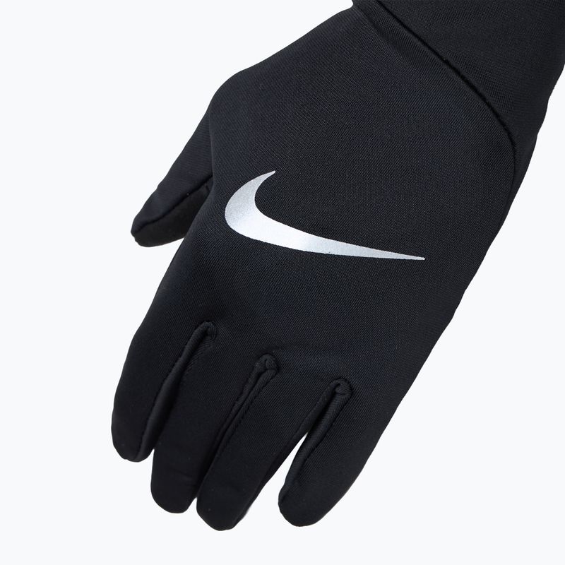Guanti da corsa Nike Pacer Lightweight RG da donna nero/nero/argento 4