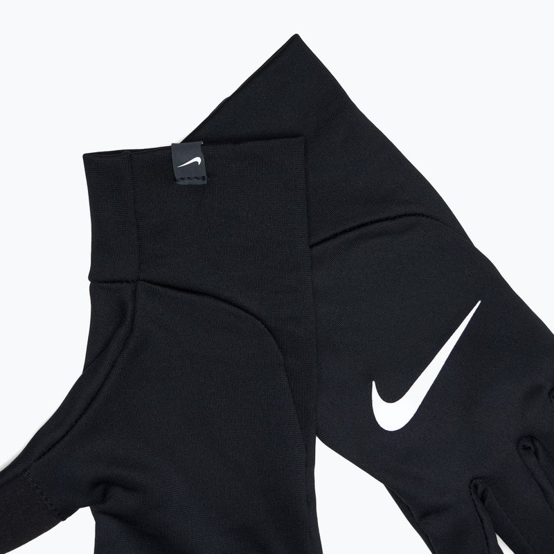Guanti da corsa Nike Pacer Lightweight RG da donna nero/nero/argento 5