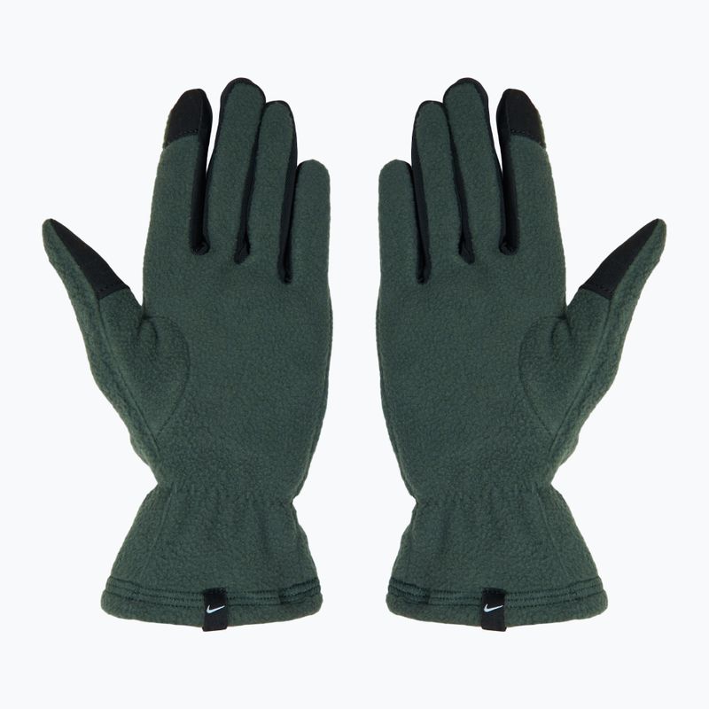 Guanti da corsa Nike One Therma-Fit Fleece da donna verde vintage/nero 3