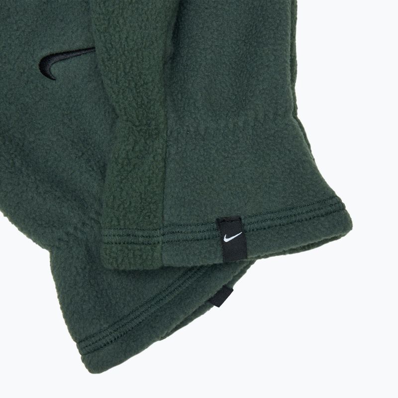 Guanti da corsa Nike One Therma-Fit Fleece da donna verde vintage/nero 6