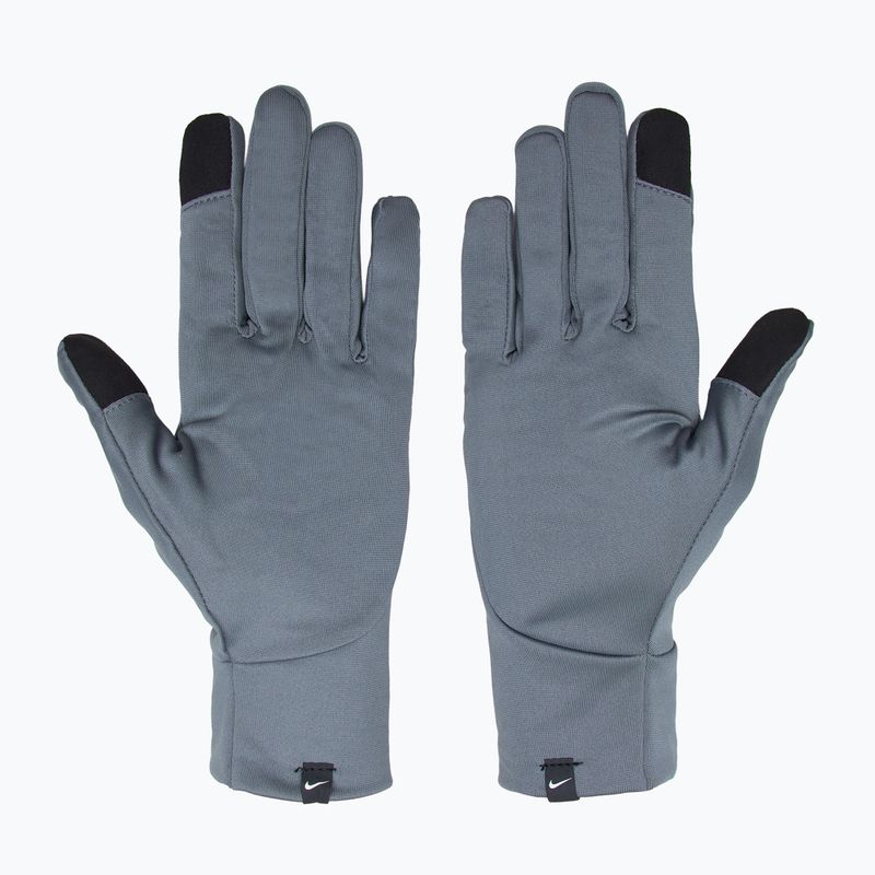 Guanti da corsa Nike Pacer Lightweight RG da uomo grigio fumo/grigio fumo/argento 3