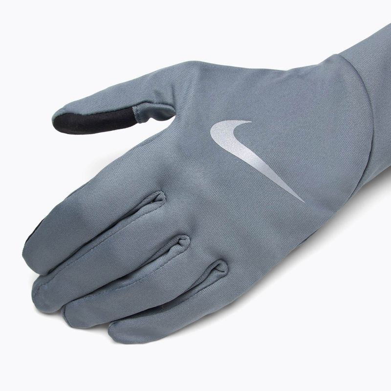 Guanti da corsa Nike Pacer Lightweight RG da uomo grigio fumo/grigio fumo/argento 4