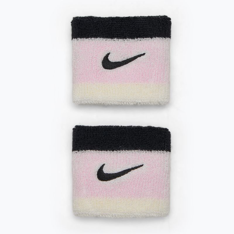 Polsini Nike Swoosh schiuma rosa/latte di cocco/nero