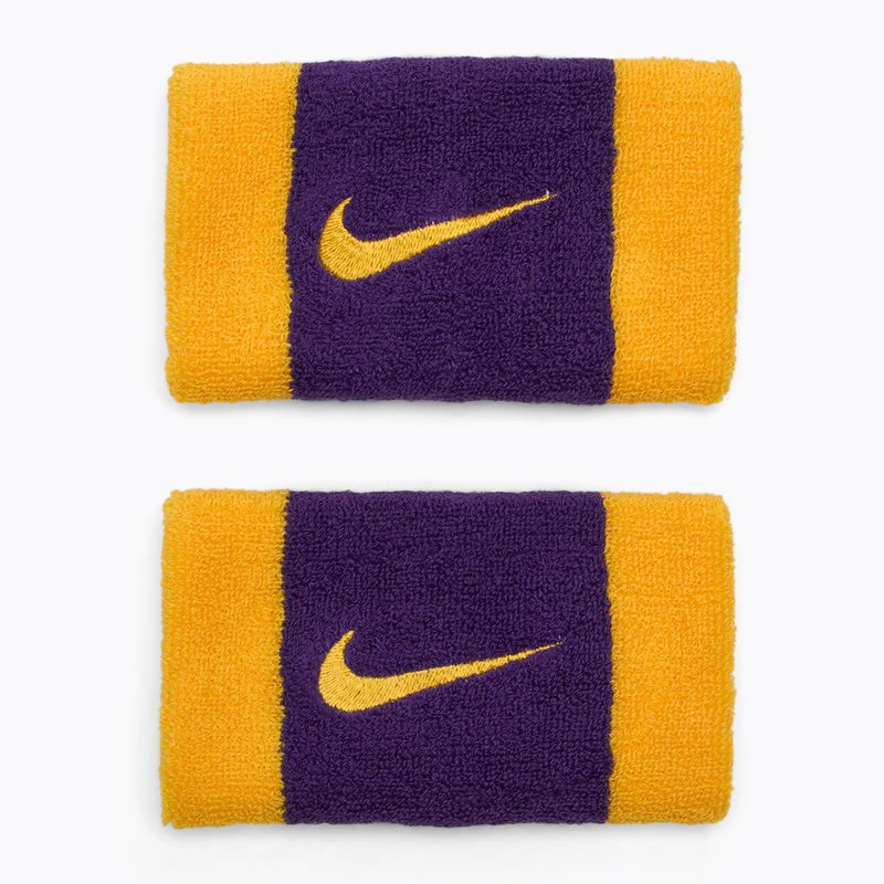 Polsini Nike Swoosh Doublewide 2 pezzi oro universitario/porpora/oro universitario