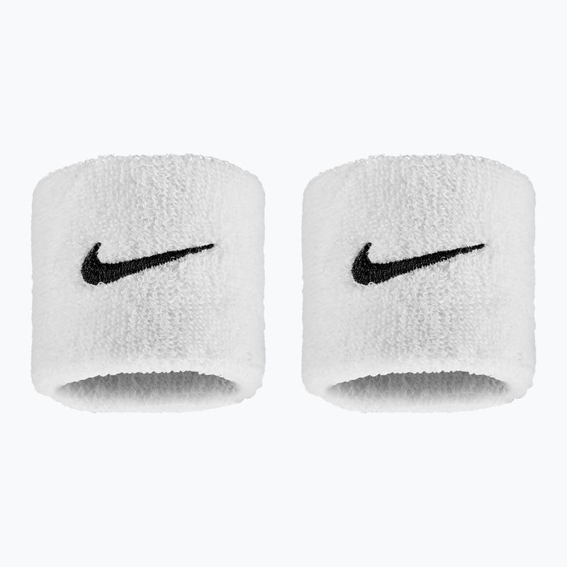 Fasce da polso Nike Swoosh Classic Wristbands 2 pz. white/black
