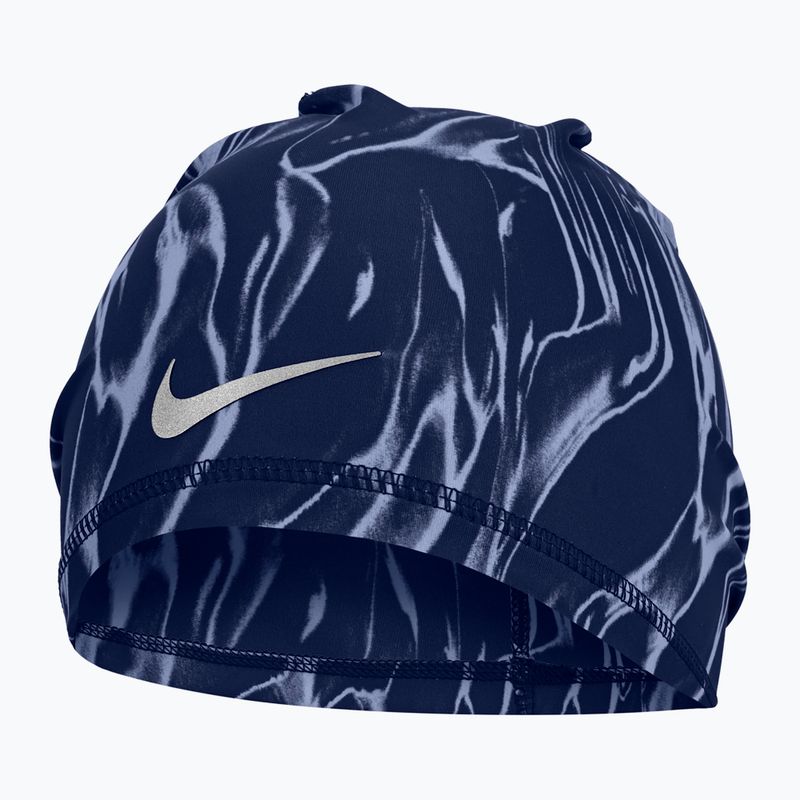 Nike Dri-Fit Peak Uncuffed Beanie Stampato blu void/argento 5