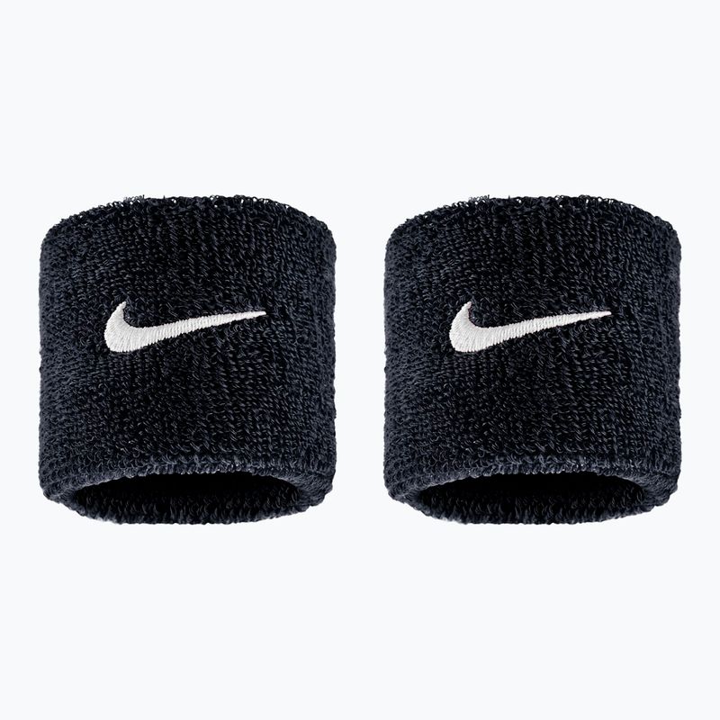 Fasce da polso Nike Swoosh Classic Wristbands 2 pz. black/white