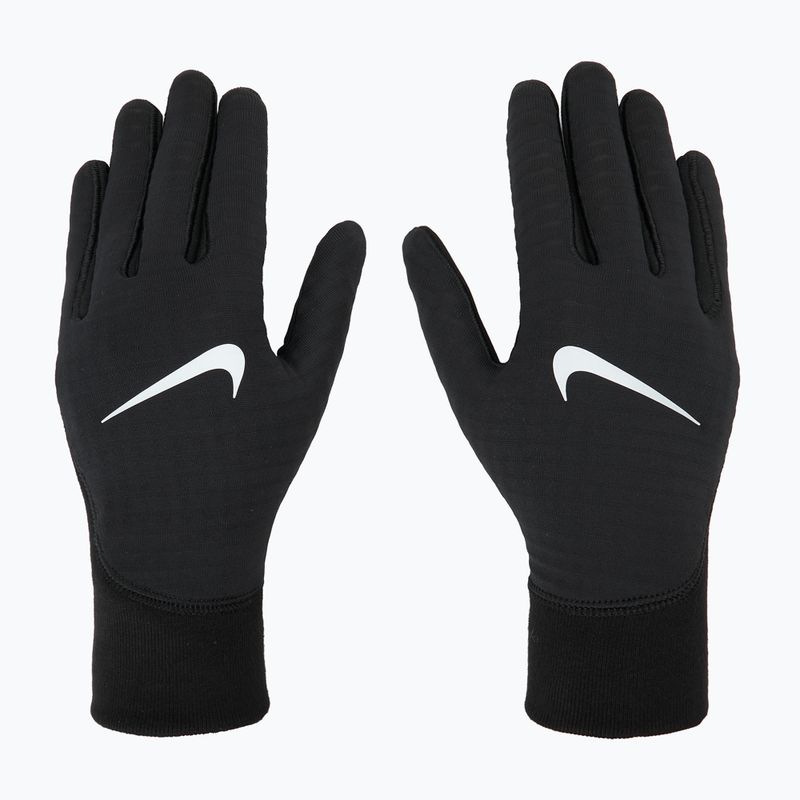 Guanti da corsa Nike Therma-Fit Pacer Sphere Midweight RG da uomo, nero/nero/argento 2