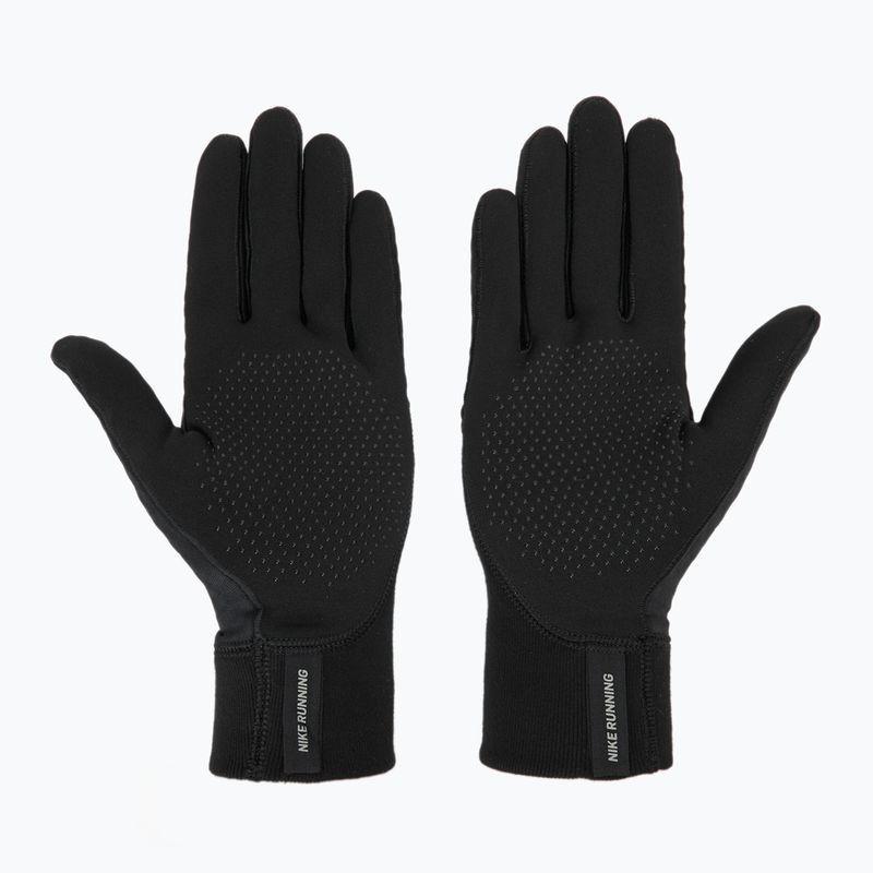 Guanti da corsa Nike Therma-Fit Pacer Sphere Midweight RG da uomo, nero/nero/argento 3