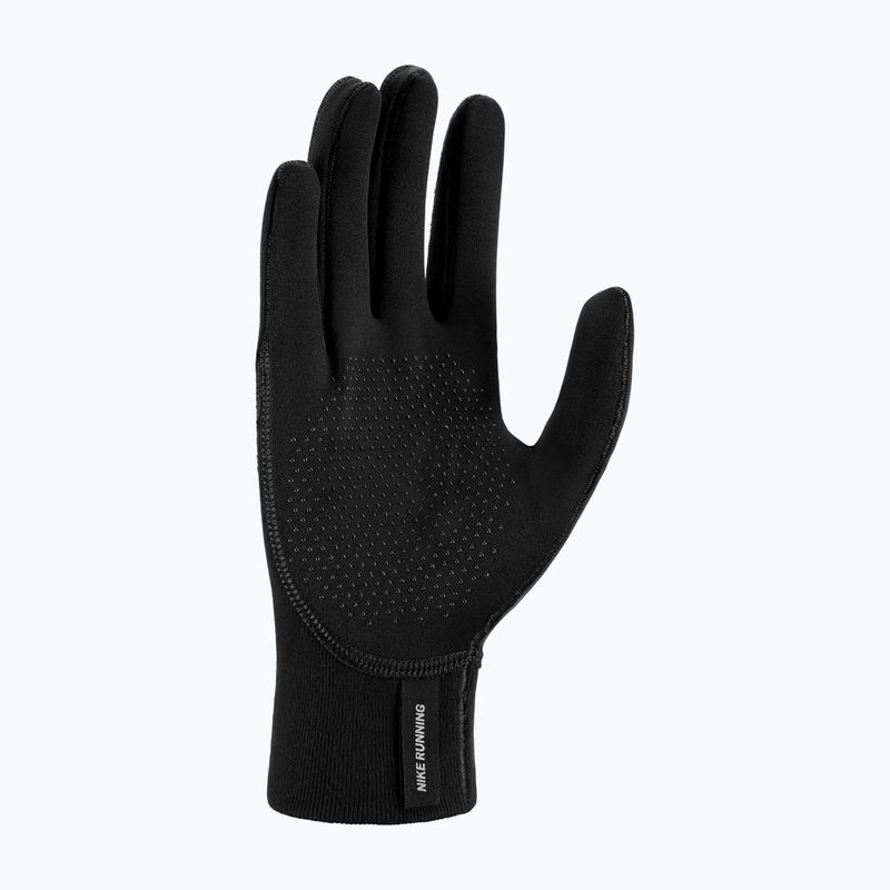 Guanti da corsa Nike Therma-Fit Pacer Sphere Midweight RG da uomo, nero/nero/argento 9