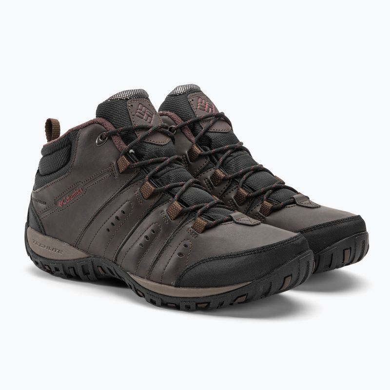 Columbia Woodburn II Chukka WP Omni-Heat, stivali da trekking da uomo cordovan/rosso granato 4