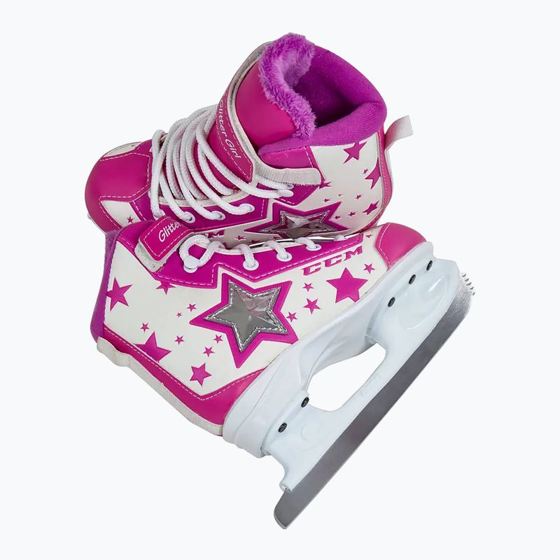 Pattini da bambino CCM Glitter Girl bianco/rosa 10
