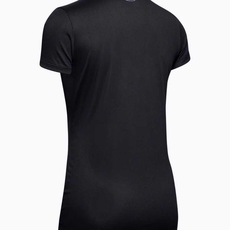 Maglietta da allenamento Under Armour Tech SSV donna - Nero pieno/argento metallizzato 5
