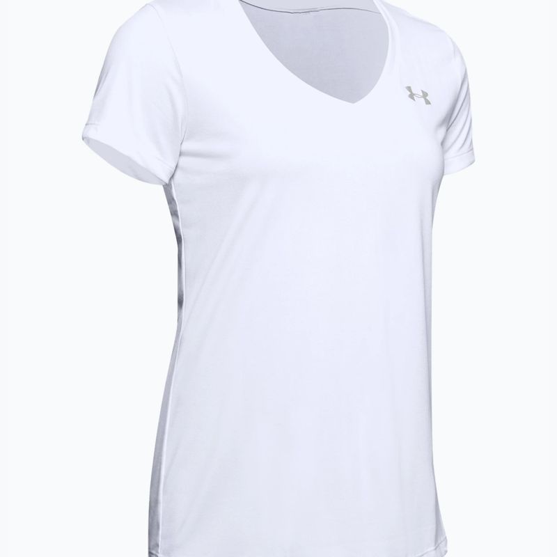 Maglietta da allenamento Under Armour Tech SSV da donna - Bianco pieno/argento metallico 4