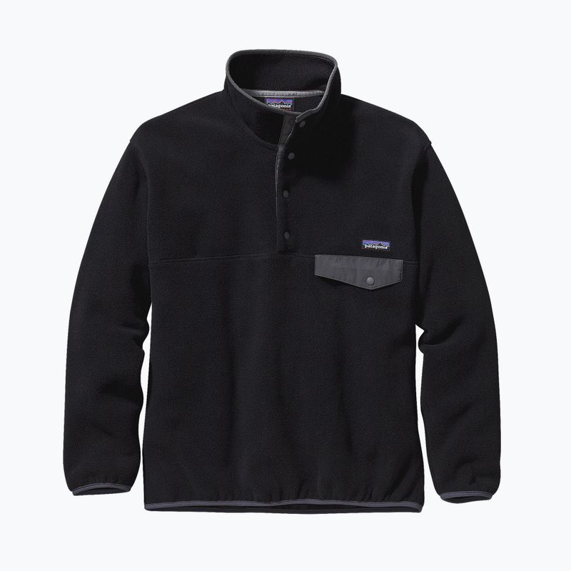 Patagonia felpa in pile da uomo Synch Snap-T P/O nero/grigio forge 7