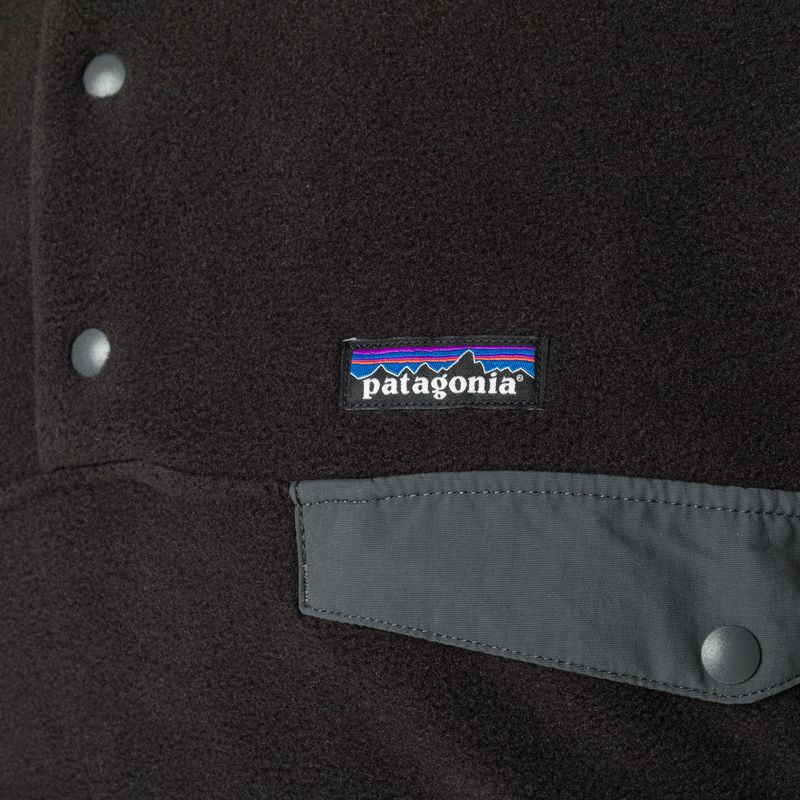 Patagonia felpa in pile da uomo Synch Snap-T P/O nero/grigio forge 5