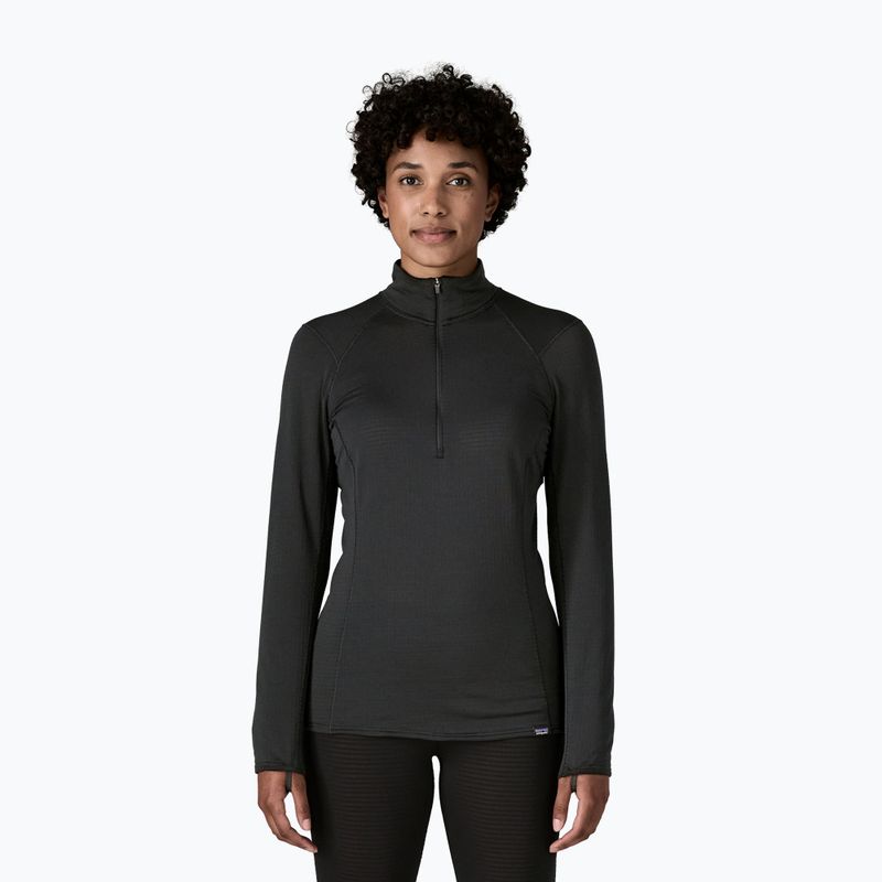 Felpa donna Patagonia Cap Thermal Weight Zip Neck nero 2