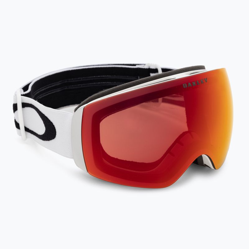 Oakley Flight Deck M bianco opaco/prizm snow torch iridium occhiali da sci