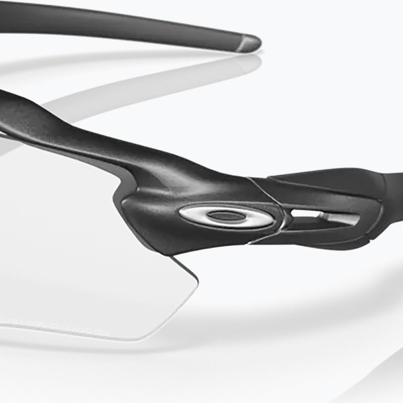 Occhiali da sole Oakley Radar EV Path in acciaio/chiaro e nero iridium fotocromatico 9