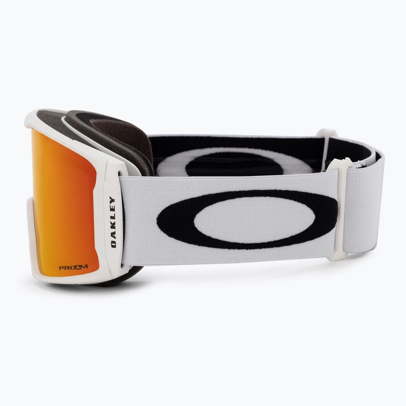 Oakley Line Miner L bianco opaco/prizm snow torch iridium occhiali da sci 4