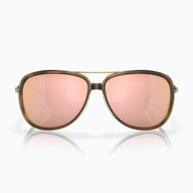 Occhiali da sole polarizzati Oakley Split Time marrone tartaruga oro/prizm oro rosa 2