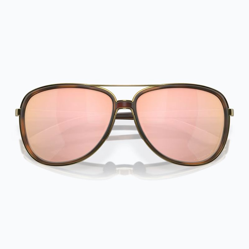 Occhiali da sole polarizzati Oakley Split Time marrone tartaruga oro/prizm oro rosa 5