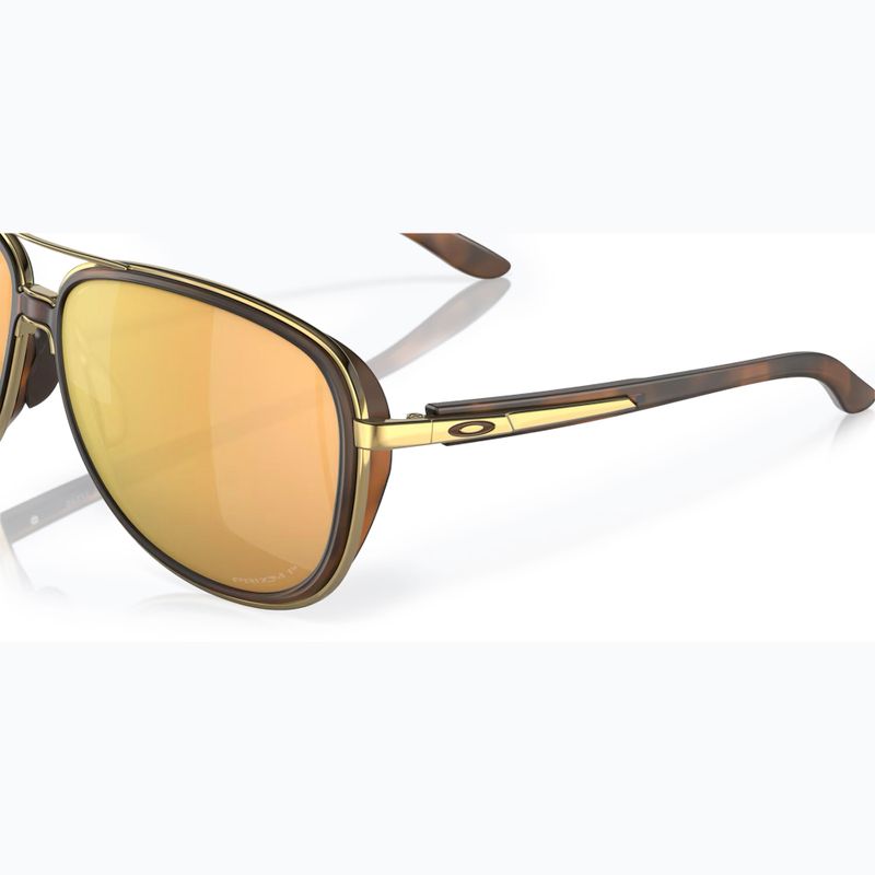 Occhiali da sole polarizzati Oakley Split Time marrone tartaruga oro/prizm oro rosa 6