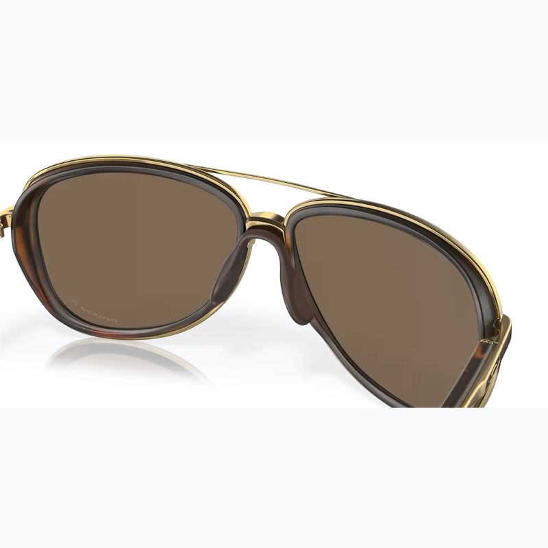 Occhiali da sole polarizzati Oakley Split Time marrone tartaruga oro/prizm oro rosa 7