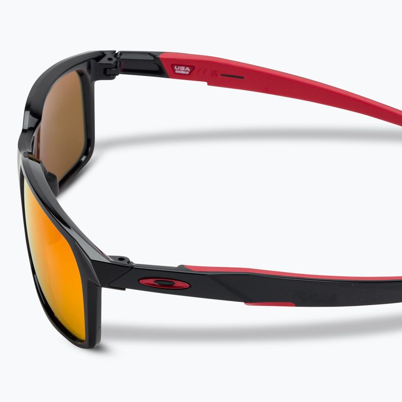 Occhiali da sole polarizzati Oakley Portal X nero lucido/prizm rubino 4
