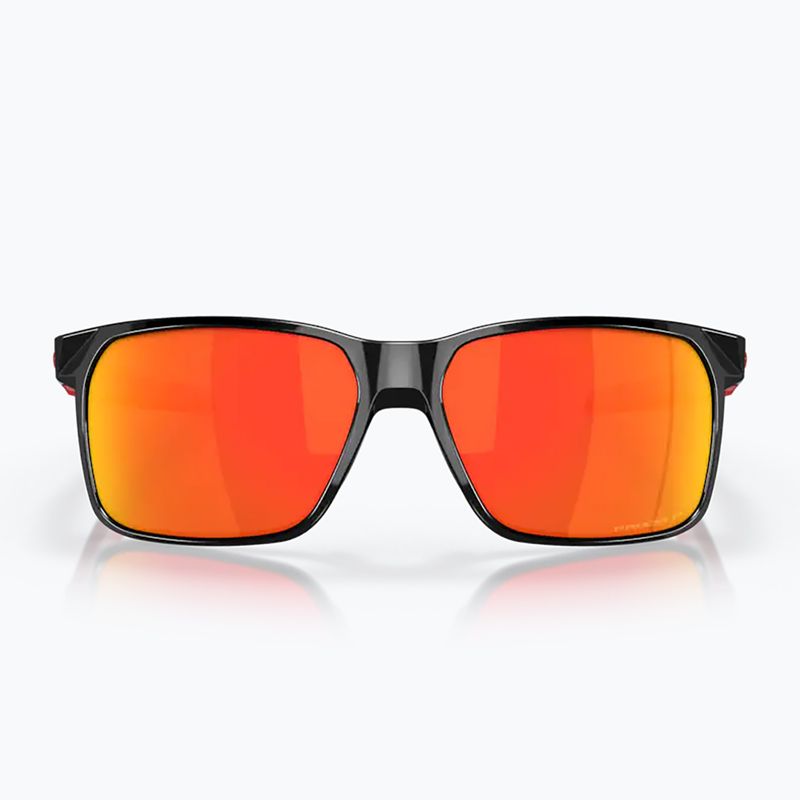 Occhiali da sole polarizzati Oakley Portal X nero lucido/prizm rubino 7
