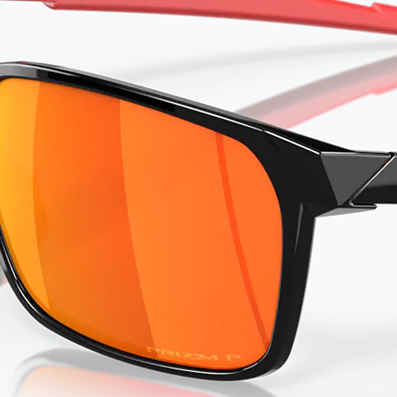 Occhiali da sole polarizzati Oakley Portal X nero lucido/prizm rubino 11