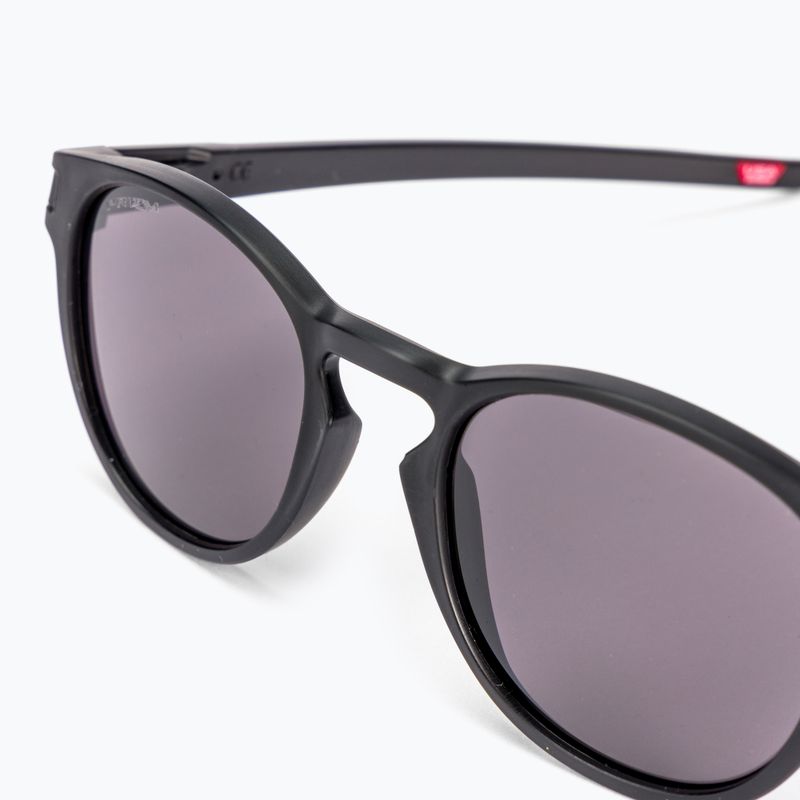 Occhiali da sole Oakley Latch nero opaco/grigio prismatico 4