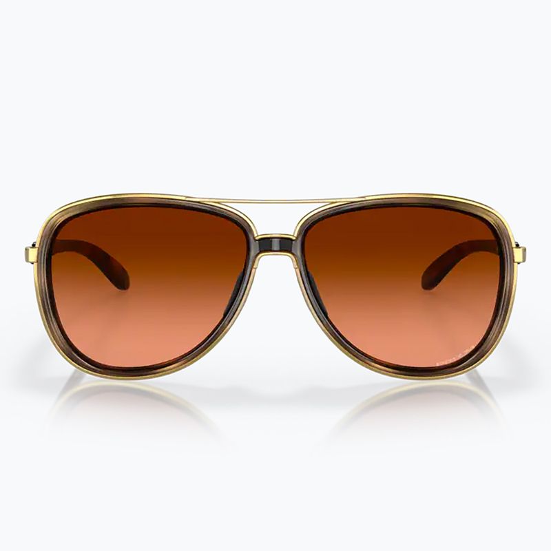Occhiali da sole Oakley Split Time marrone tartaruga/prizm marrone sfumato da donna 7