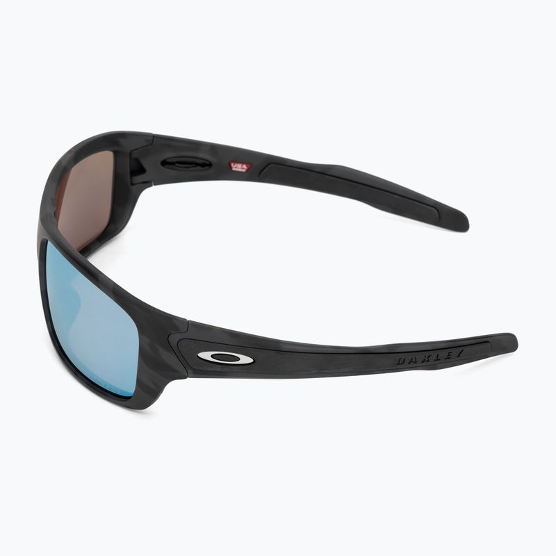 Occhiali da sole Oakley Turbine nero opaco camo/prizm deep water polarizzati 4