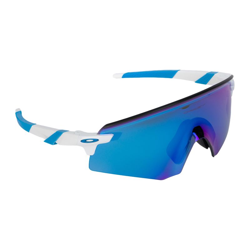 Occhiali da sole Oakley Encoder bianco lucido/prisma zaffiro