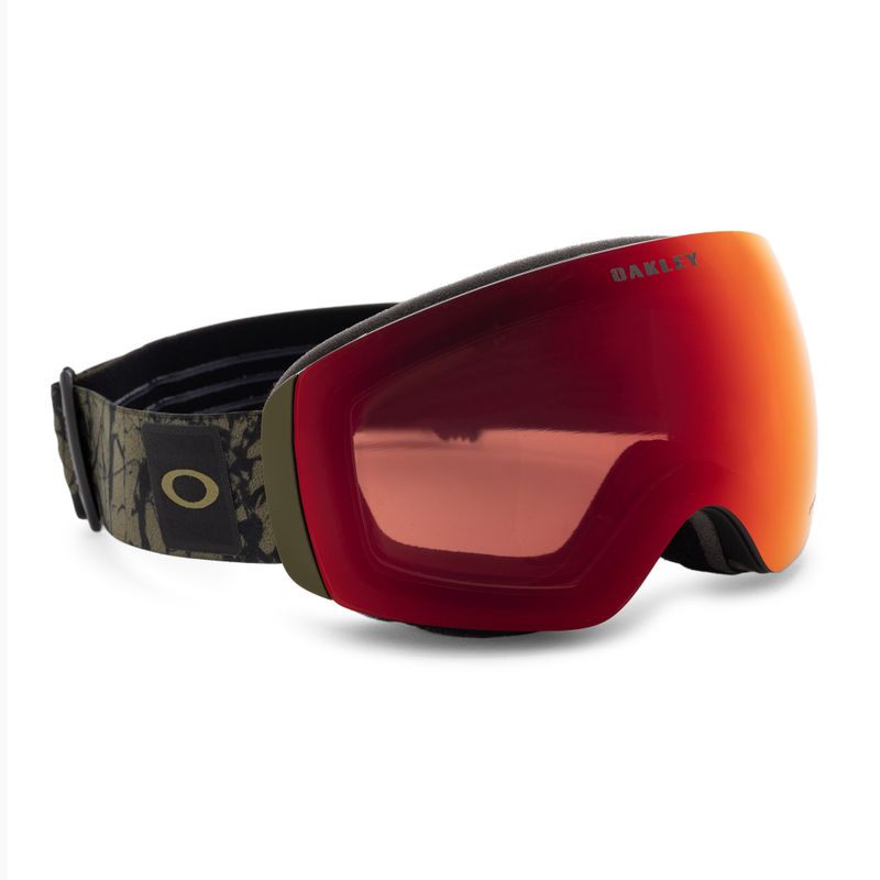 Oakley Flight Deck M spazzola scura crystal/prizm snow torch iridium occhiali da sci